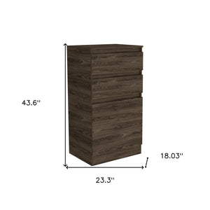 Homeroots 23" Brown Two Drawer Standard Chest  Manufactured Wood 544050