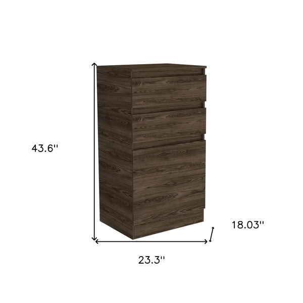 Homeroots 23" Brown Two Drawer Standard Chest  Manufactured Wood 544050