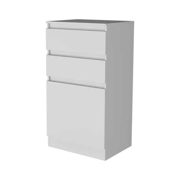 Homeroots 23" White Two Drawer Standard Chest  Manufactured Wood 544051