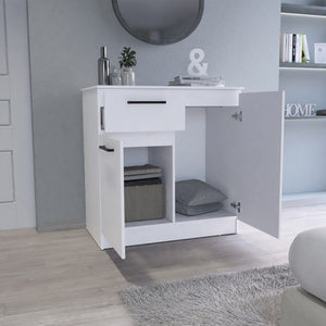 HomeRoots 36" Modern White Drawer Combo Dresser with Ample Storage for Efficient Bedroom Organization & Style 544056