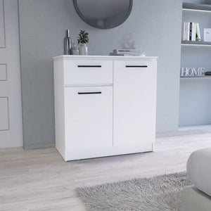 HomeRoots 36" Modern White Drawer Combo Dresser with Ample Storage for Efficient Bedroom Organization & Style 544056