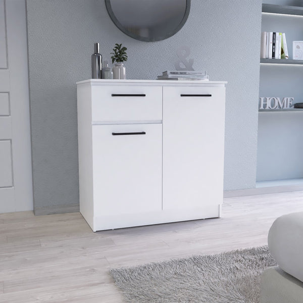 HomeRoots 36" Modern White Drawer Combo Dresser with Ample Storage for Efficient Bedroom Organization & Style 544056