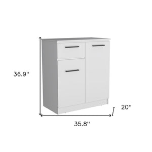 HomeRoots 36" Modern White Drawer Combo Dresser with Ample Storage for Efficient Bedroom Organization & Style 544056