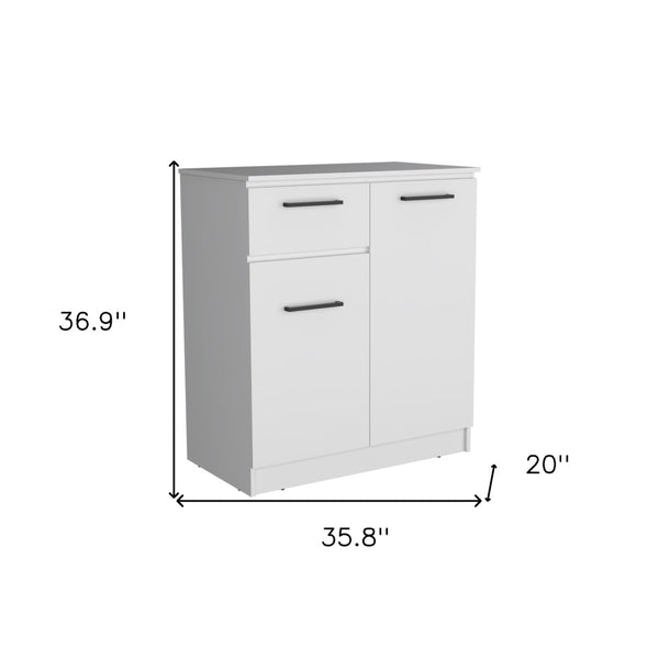 HomeRoots 36" Modern White Drawer Combo Dresser with Ample Storage for Efficient Bedroom Organization & Style 544056