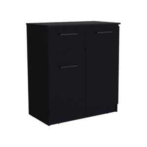 Homeroots 36" Black Drawer Combo Dresser  Manufactured Wood 544057