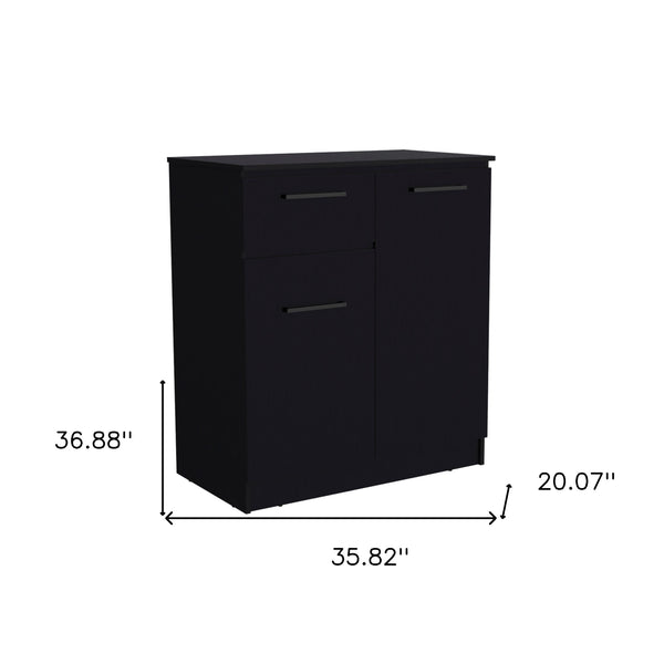 Homeroots 36" Black Drawer Combo Dresser  Manufactured Wood 544057