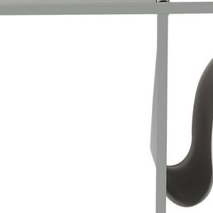 HomeRoots 26" Modern C Table End Table with Magazine Holder and USB Port for Stylish and Functional Living Spaces Grey 544069
