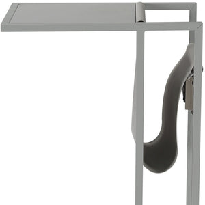 HomeRoots 26" Modern C Table End Table with Magazine Holder and USB Port for Stylish and Functional Living Spaces Grey 544069