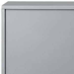 HomeRoots 24" Light Gray End Table with Clear Wood Base & 2 Drawers - Modern Farmhouse Style & Versatile Design 544101