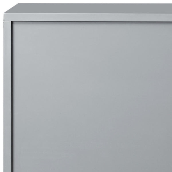 HomeRoots 24" Light Gray End Table with Clear Wood Base & 2 Drawers - Modern Farmhouse Style & Versatile Design 544101