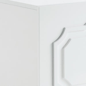 Homeroots 24" Clear And White Wood End Table With Two Shelves White  544105