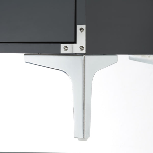 Homeroots 24" Stylish Gray Wood And Metal End Table With Drawer - Versatile Accent For Any Room Decor Dark Grey  544106