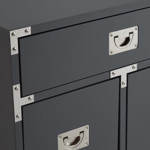 Homeroots 24" Stylish Gray Wood And Metal End Table With Drawer - Versatile Accent For Any Room Decor Dark Grey  544106