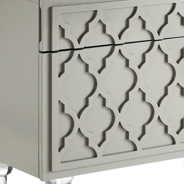 HomeRoots 24" Light Gray End Table with Drawer & Shelf – Stylish Storage Solution for Living Spaces & Bedrooms 544110