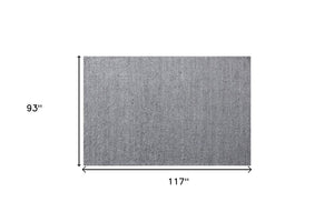 HomeRoots 5' Gray Wool Striped Hand-Woven Area Rug - Timeless Design for Living Spaces and Cozy Comfort 8' X 10' 544117