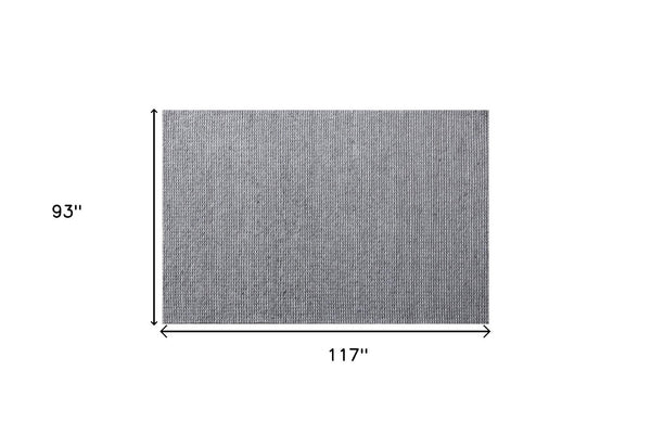 HomeRoots 5' Gray Wool Striped Hand-Woven Area Rug - Timeless Design for Living Spaces and Cozy Comfort 8' X 10' 544117