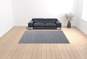 HomeRoots 5' Gray Wool Striped Hand-Woven Area Rug - Timeless Design for Living Spaces and Cozy Comfort 9' X 12' 544118