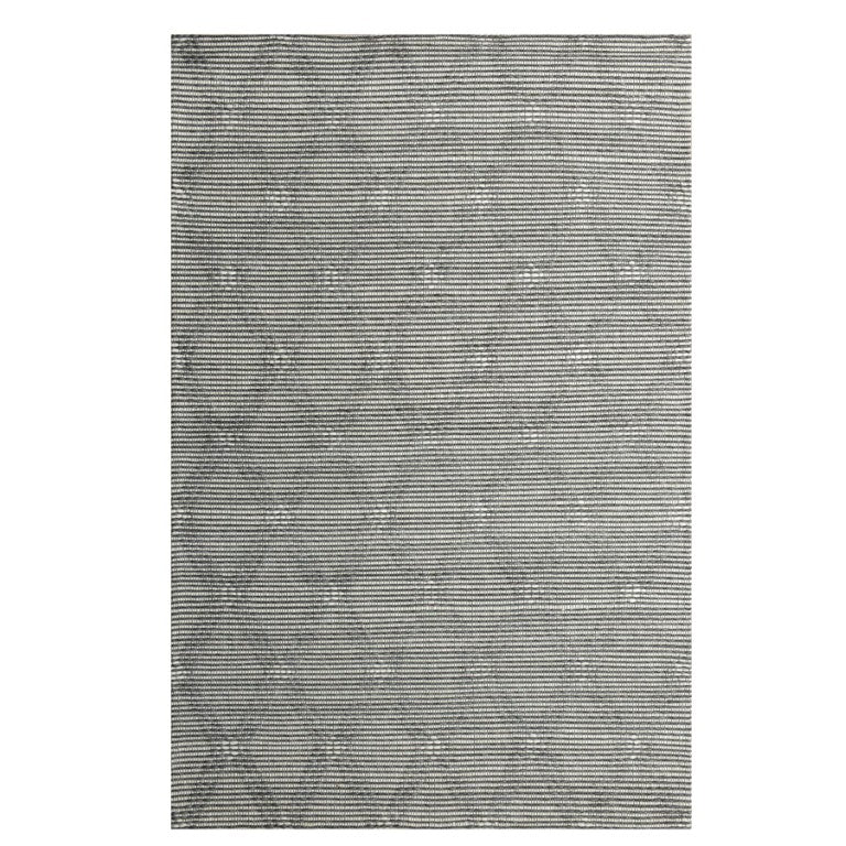 HomeRoots Hand Woven Wool Blend Geometric Area Rug with Non Skid Cotton Backing for Living Rooms 5' X 8' 544122