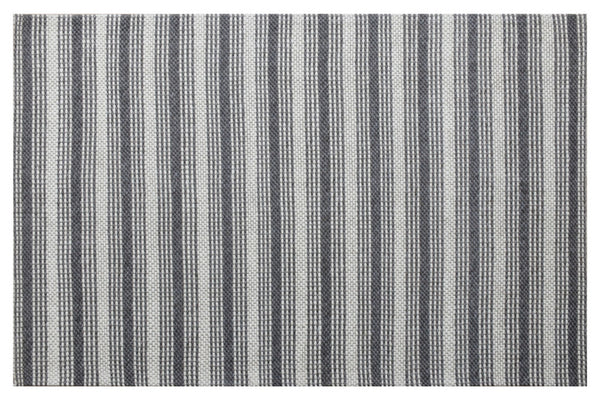 HomeRoots 5' Hand-Woven Gray and Ivory Striped Area Rug - Cozy, Durable Wool Blend for Stylish Interiors 8' X 10' 544129