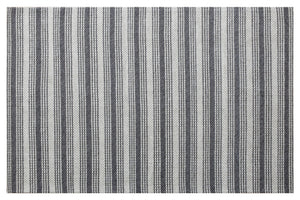 HomeRoots 5' Hand-Woven Gray and Ivory Striped Area Rug - Cozy, Durable Wool Blend for Stylish Interiors 9' X 12' 544130