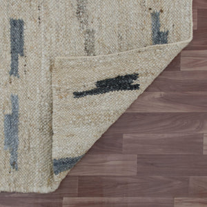 Homeroots 5' X 8' Blue And Gray Abstract Hand Woven Area Rug Blue Wool Blend 544137