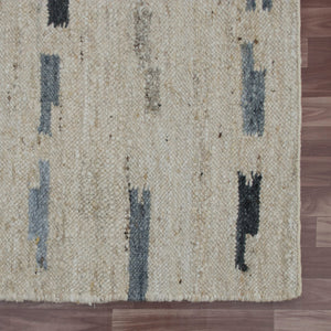 Homeroots 8' X 10' Blue And Gray Abstract Hand Woven Area Rug Blue Wool Blend 544138