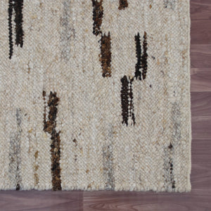 Homeroots 9' X 12' Brown And Black Abstract Hand Woven Area Rug Brown Wool Blend 544148