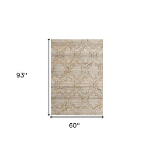 Homeroots 5' X 8' Brown Trellis Hand Woven Area Rug  Jute 544152