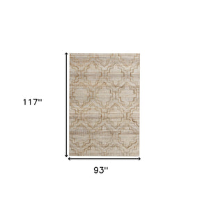 Homeroots 8' X 10' Brown Trellis Hand Woven Area Rug  Jute 544153