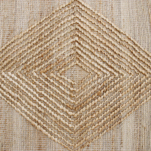 Homeroots 8' X 10' Brown Geometric Hand Woven Area Rug  Jute 544156