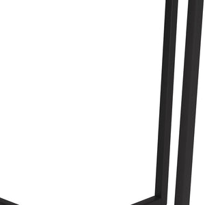 Homeroots 20" Black And White Faux Marble And Steel Round End Table   544222