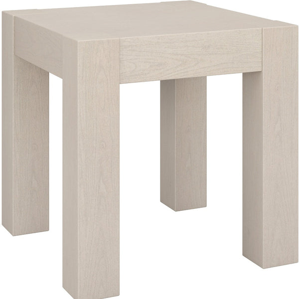 Homeroots 22" Alder White Wood Square End Table   544223