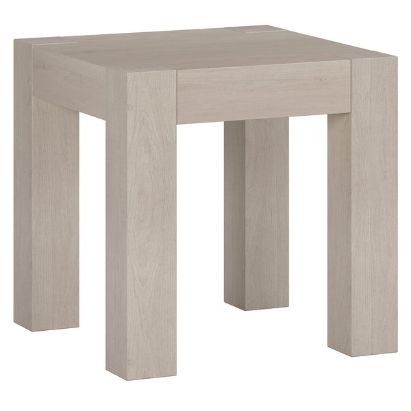 Homeroots 22" Alder White Wood Square End Table   544223
