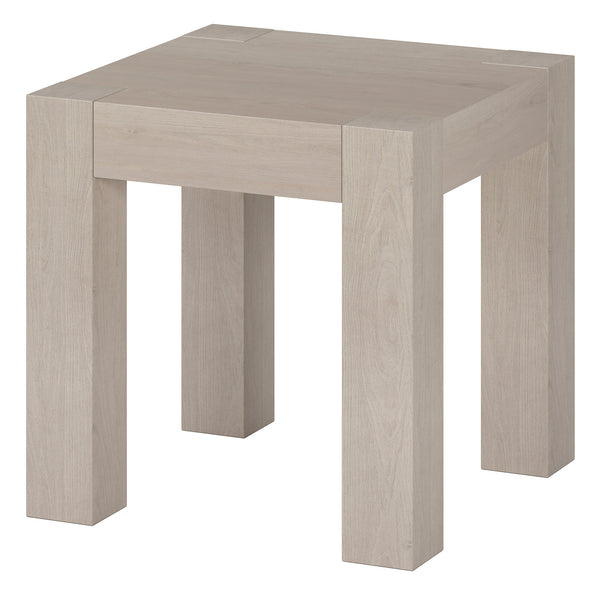 Homeroots 22" Alder White Wood Square End Table   544223