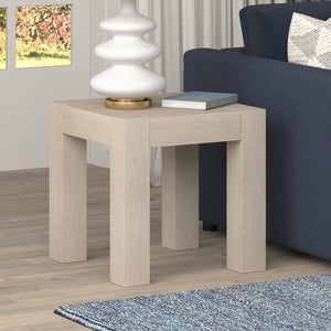 Homeroots 22" Alder White Wood Square End Table   544223