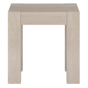 Homeroots 22" Alder White Wood Square End Table   544223