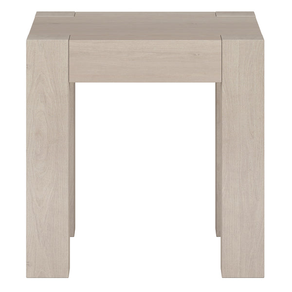Homeroots 22" Alder White Wood Square End Table   544223