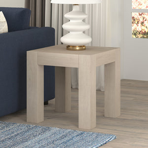 Homeroots 22" Alder White Wood Square End Table   544223