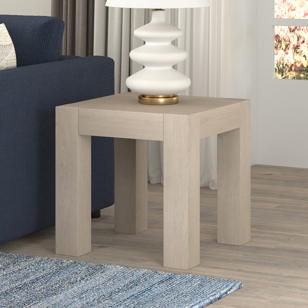 Homeroots 22" Alder White Wood Square End Table   544223