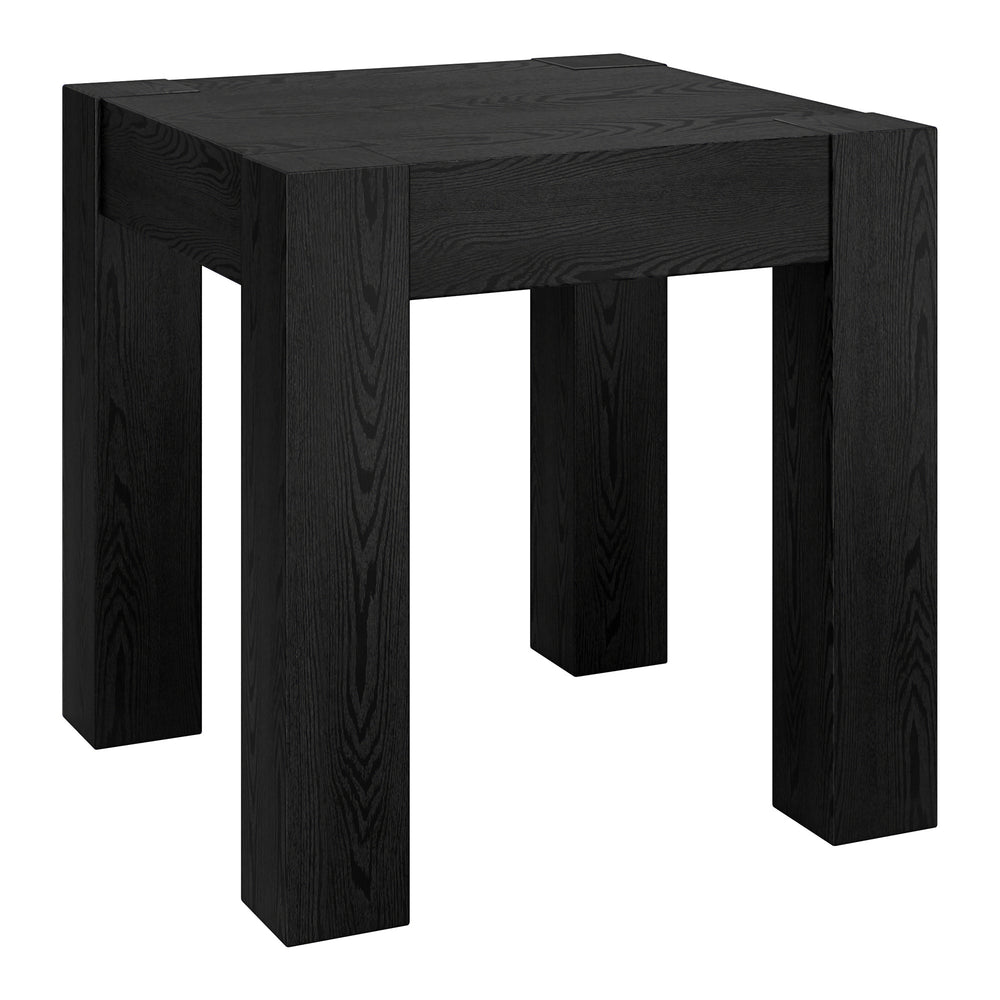 Homeroots 22" Black Wood Square End Table   544225