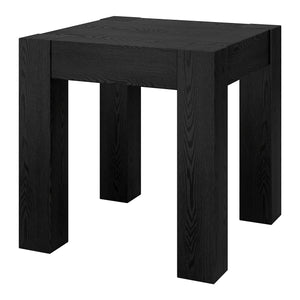 Homeroots 22" Black Wood Square End Table   544225