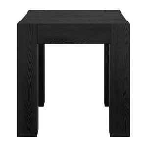 Homeroots 22" Black Wood Square End Table   544225