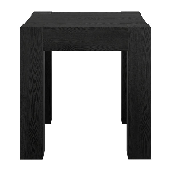 Homeroots 22" Black Wood Square End Table   544225