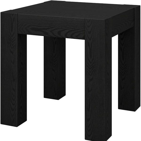 Homeroots 22" Black Wood Square End Table   544225