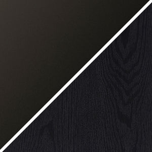 Homeroots 24" Black Wood And Steel Round End Table   544228