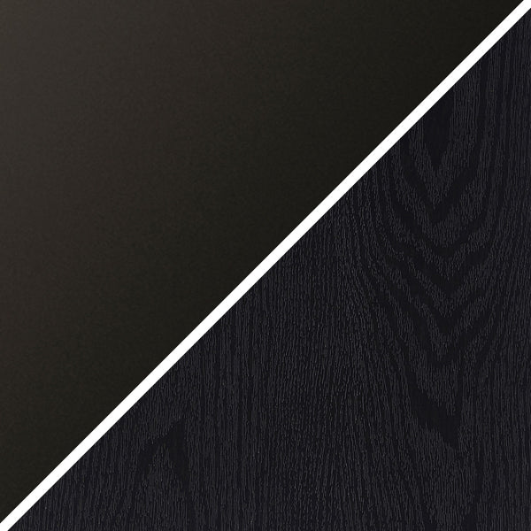 Homeroots 24" Black Wood And Steel Round End Table   544228