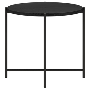 Homeroots 22" Black Wood And Steel Round End Table   544232