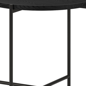 Homeroots 22" Black Wood And Steel Round End Table   544232