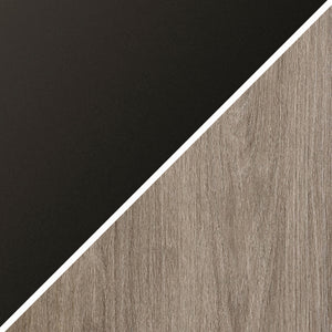 Homeroots 20" Black And Gray Wood And Steel Round End Table   544237