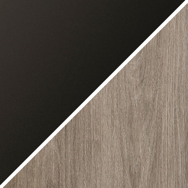 Homeroots 20" Black And Gray Wood And Steel Round End Table   544237